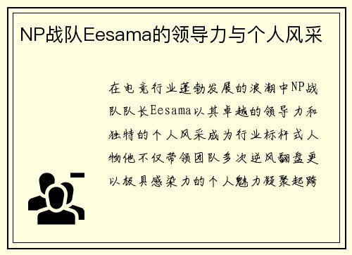 NP战队Eesama的领导力与个人风采